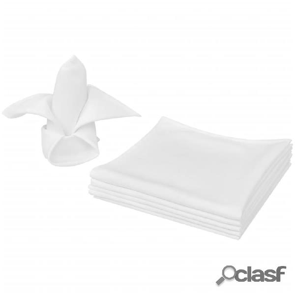 vidaXL 10 servilletas blancas de tela 50 x 50 cm