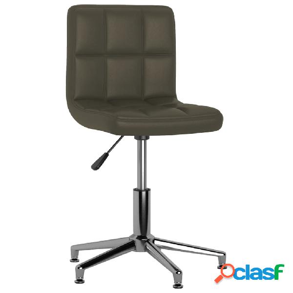 vidaXL 3087657 Swivel Dining Chair Brown Faux Leather