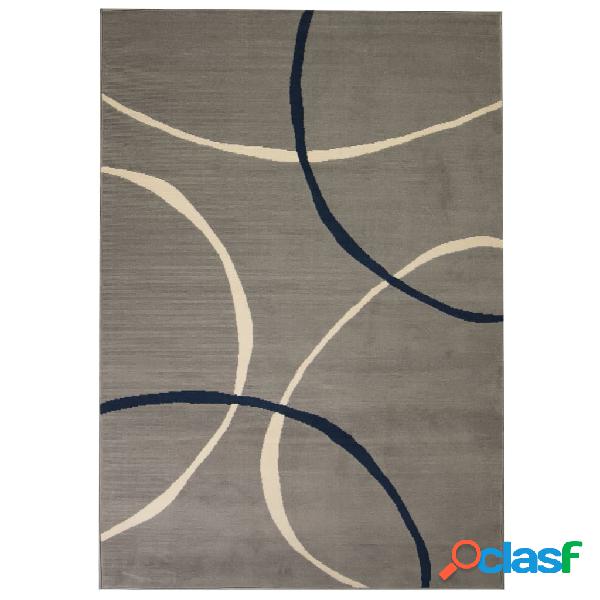 vidaXL Alfombra moderna de estampado circular gris 80x150 cm