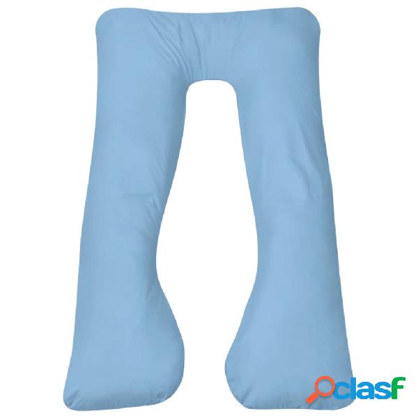 vidaXL Almohada de embarazo azul claro 90x145 cm