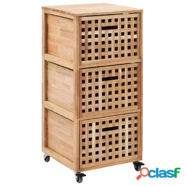 vidaXL Armario de cuarto de baño madera maciza de nogal