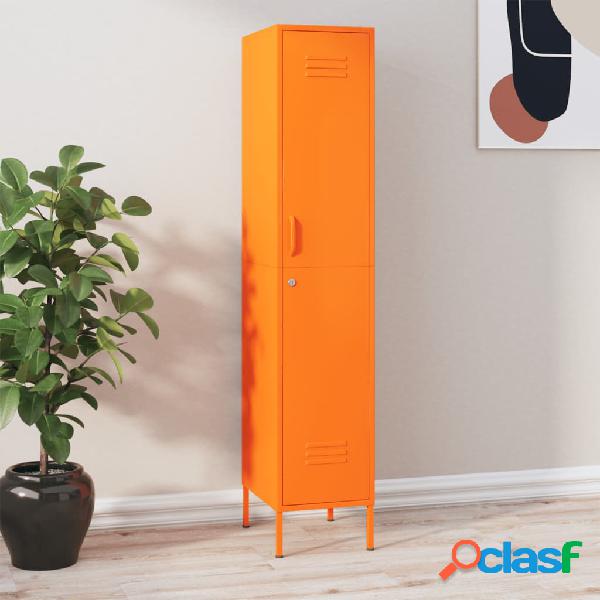 vidaXL Armario de taquilla de acero naranja 35x46x180 cm