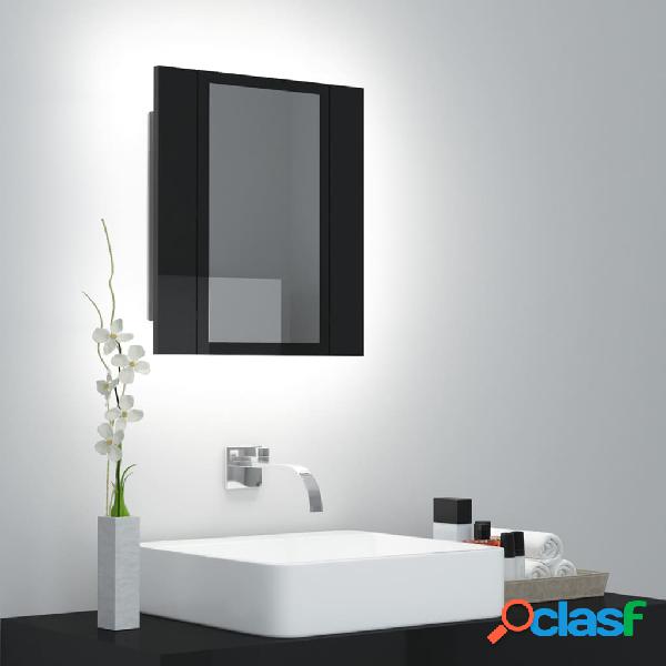 vidaXL Armario espejo de baño luz LED blanco brillante