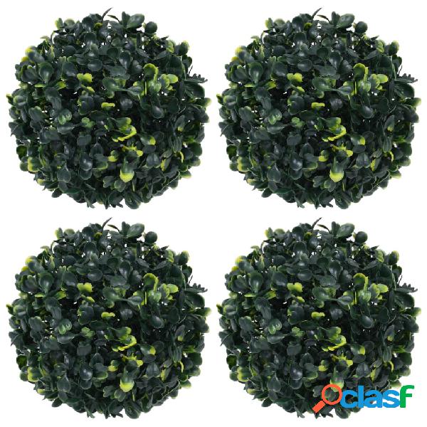 vidaXL Bolas de boj artificial 4 unidades 12 cm