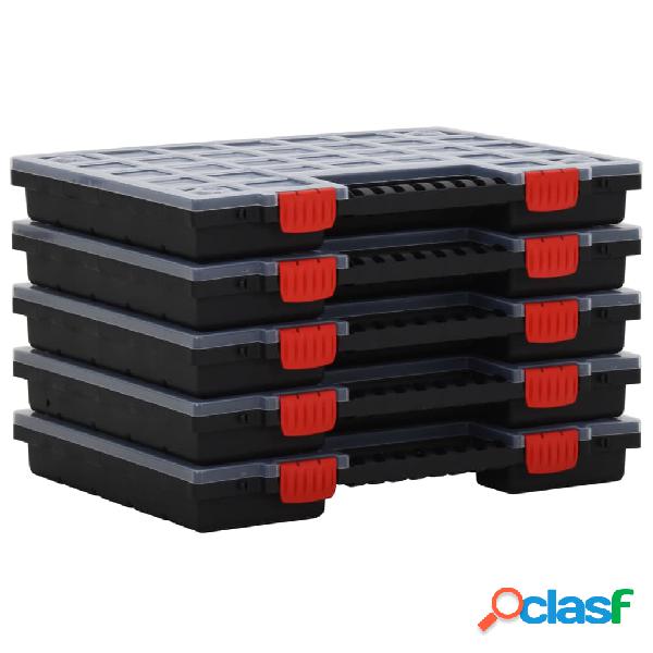 vidaXL Cajas de accesorios 5 unidades polipropileno 40x30x5