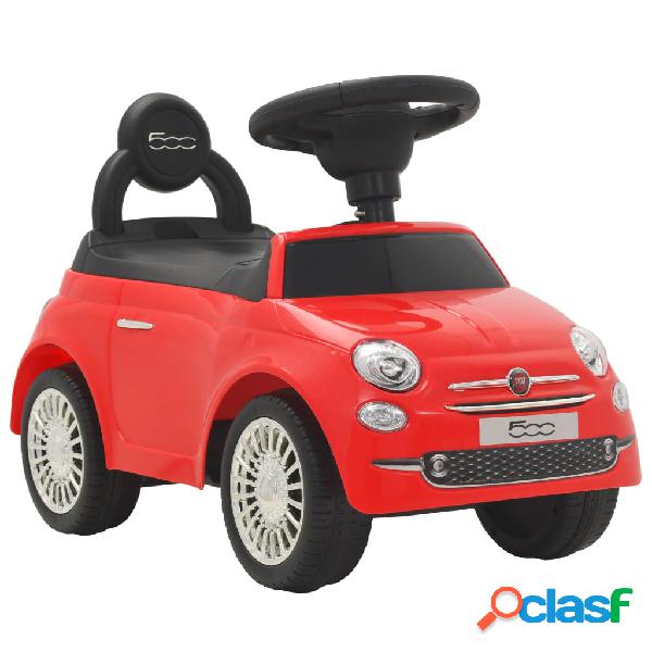 vidaXL Coche correpasillos Fiat 500 rojo