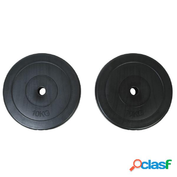 vidaXL Discos de pesas 2 unidades 10 kg