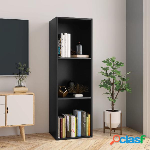 vidaXL Estantería de libros/mueble TV aglomerado negro