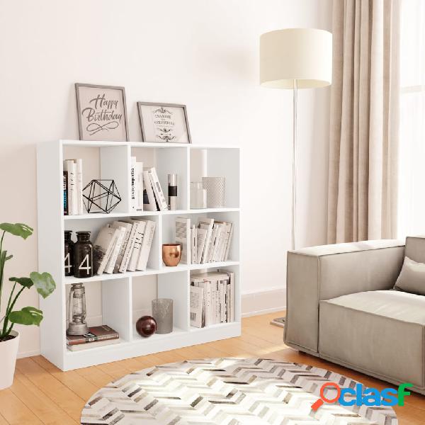 vidaXL Estantería librería madera contrachapada blanco