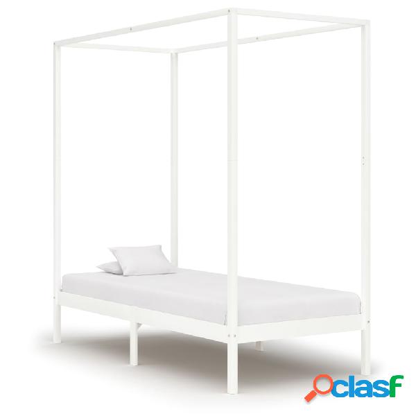 vidaXL Estructura cama con dosel madera maciza pino blanco