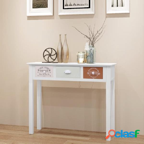 vidaXL Mesa consola de estilo francés de madera