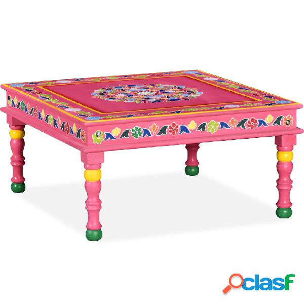 vidaXL Mesa de centro de madera maciza de mango pintada a