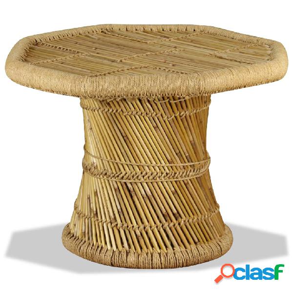 vidaXL Mesa de centro octagonal bambú 60x60x45 cm