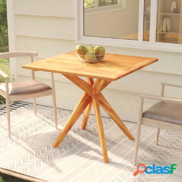 vidaXL Mesa de jardín madera maciza de acacia 85x85x75 cm