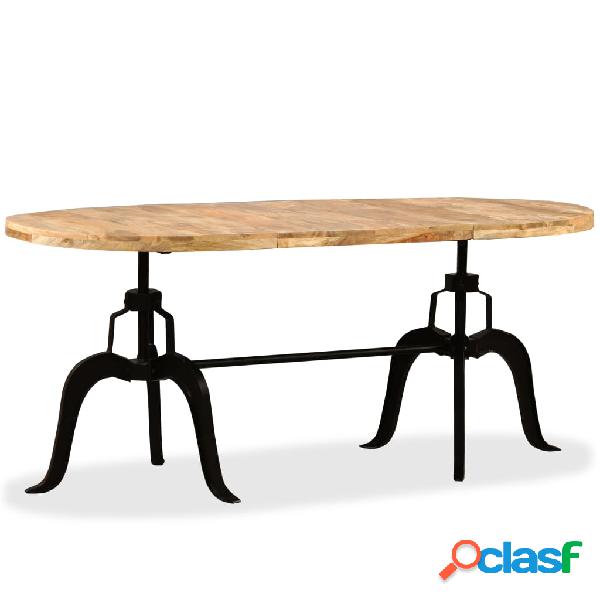 vidaXL Mesa de salón comedor de madera maciza de mango y
