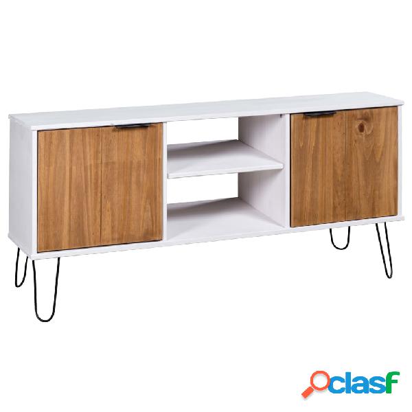 vidaXL Mueble de TV New York Range madera de pino blanca