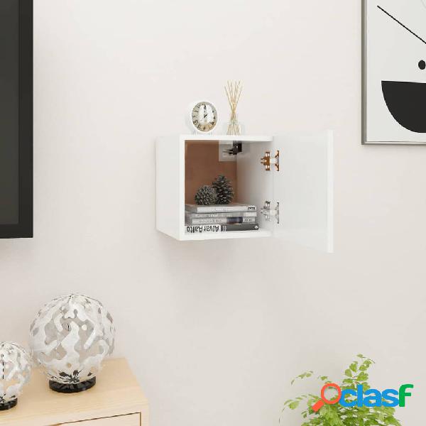 vidaXL Mueble de pared para TV blanco 30,5x30x30 cm