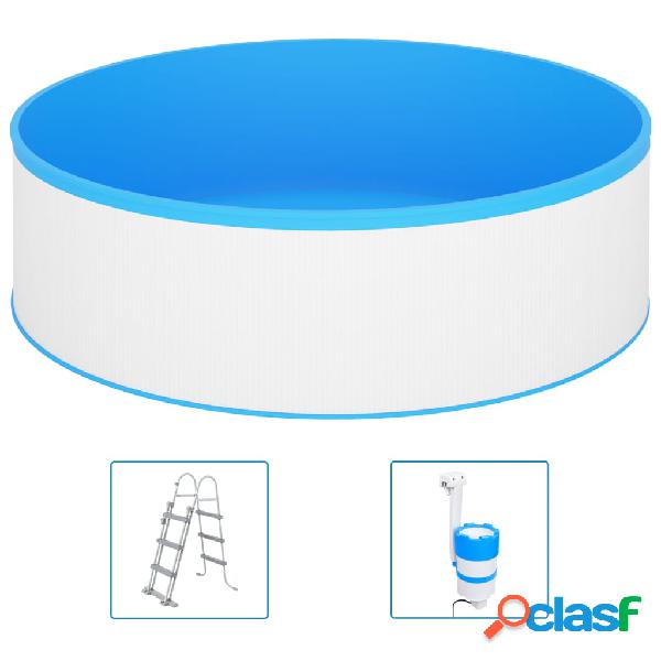 vidaXL Piscina de chapoteo con escalera y bomba 350x90 cm