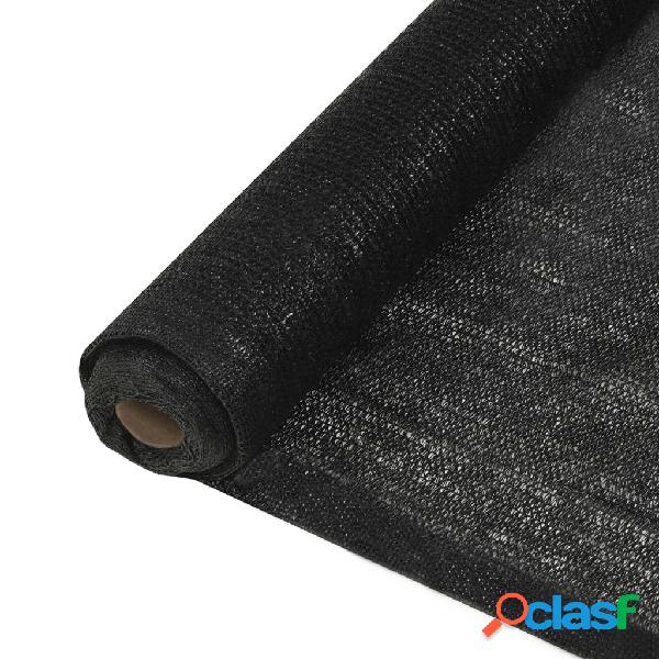 vidaXL Red de privacidad HDPE 1,5x25 m negro