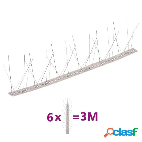 vidaXL Set de 6 hileras pinchos contra pájaros y palomas 5