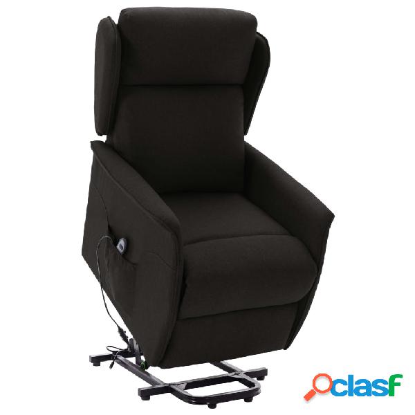 vidaXL Sillón reclinable de pie de tela negra