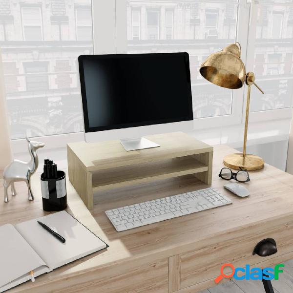 vidaXL Soporte para pantalla de aglomerado roble Sonoma