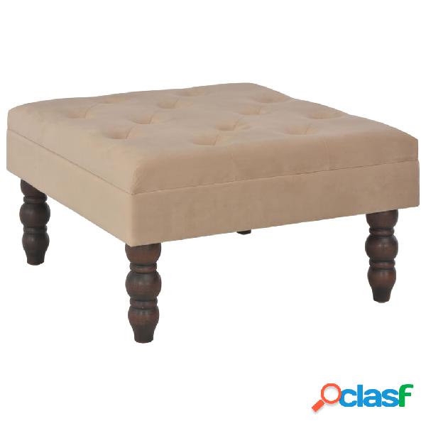 vidaXL Taburete beige 60x60x36 cm terciopelo