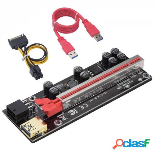 009SPLUS PCI-E Riser Card 1X-16X Cable de extensión con 8