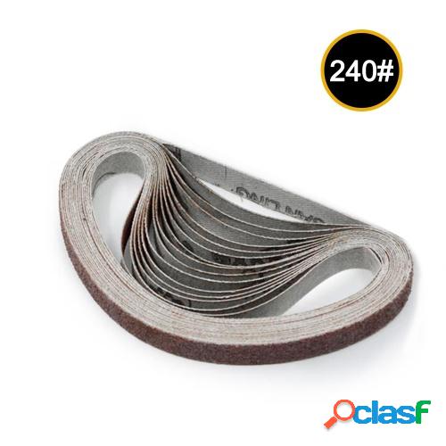 10pcs 10x330mm Cinturones abrasivos de lijado 240