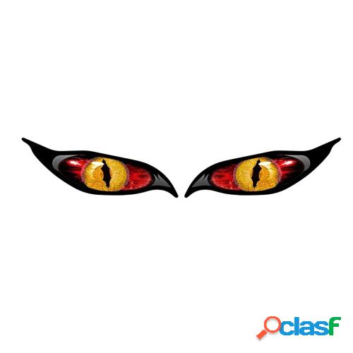 2PCS Pegatinas de coche Evil Eye Zombie Style Calcomanía