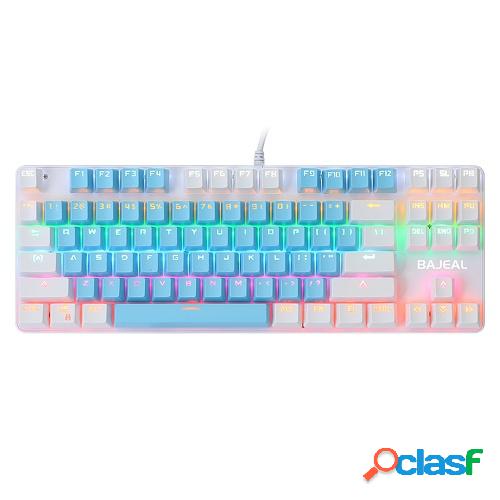 87 teclas Teclado mecánico con cable Teclado mecánico de