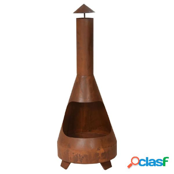 Ambiance Chimenea con tubo Charming color óxido 118 cm