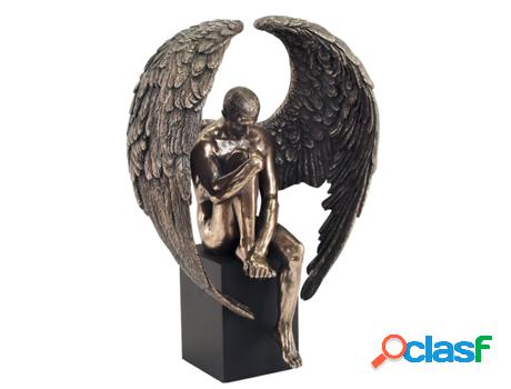 Angel Sobre Pedestal Figuras Bronce Colección Clásico