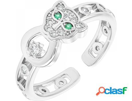 Anillo SC_CRYSTAL Zirconia (bañado a rodio - ajustable de