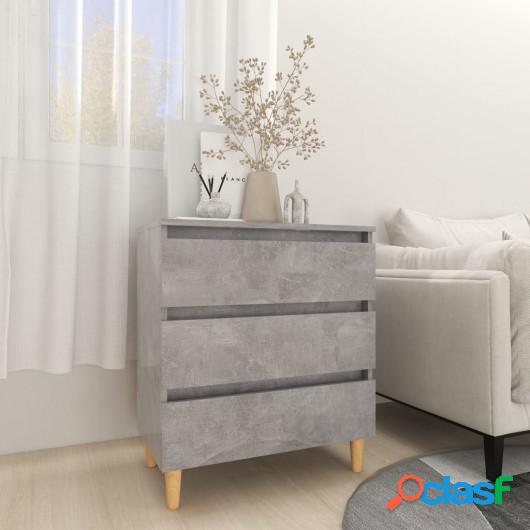 Aparador de aglomerado gris hormigón 60x35x69 cm