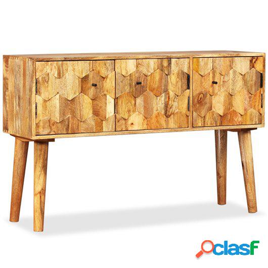 Aparador de madera de mango maciza 118x35x75 cm