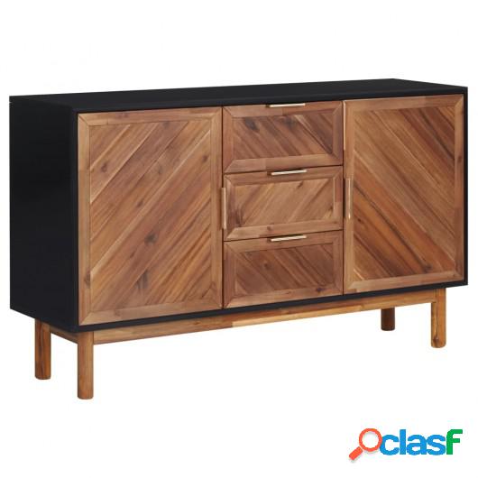 Aparador de madera maciza de acacia y MDF 115x35x70 cm