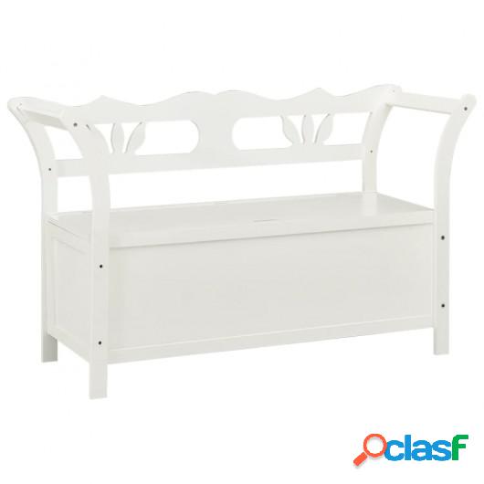 Banco con almacenaje 126 cm madera maciza de abeto blanco