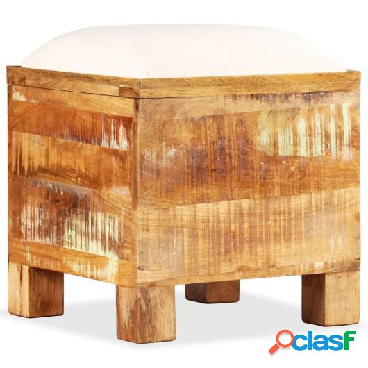 Banco de almacenamiento de madera reciclada maciza 40x40x45