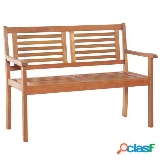 Banco de jardín 2 plazas 120 cm madera de eucalipto maciza