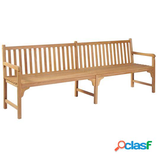 Banco de jardín 240 cm madera maciza de teca