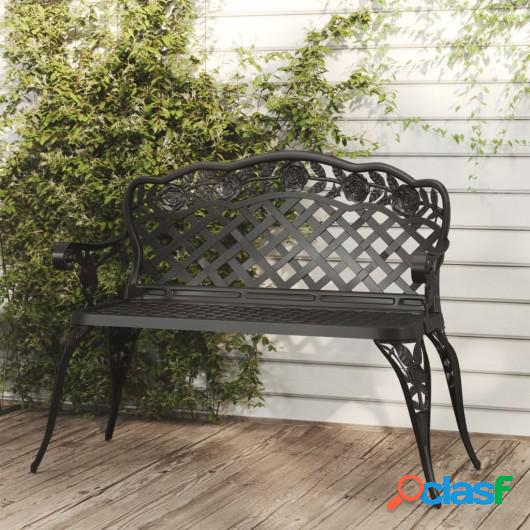 Banco de jardín de aluminio fundido verde 108 cm