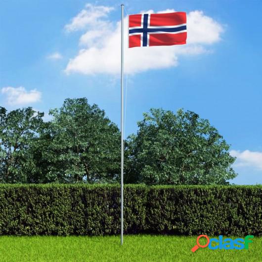 Bandera de Noruega y mástil de aluminio 6,2 m