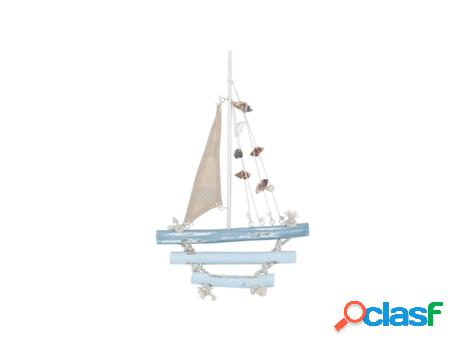 Barco De Vela Bastoncillos Adorno Pared Placas De Madera