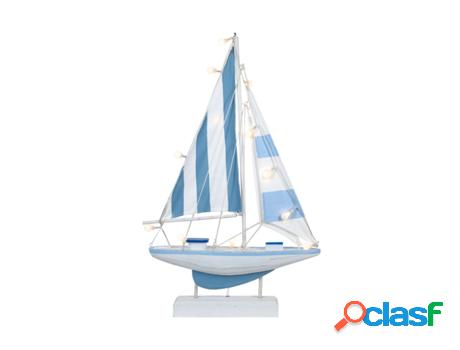 Barco De Vela Con Led A Pilas con Pedestal Regalo Vehículos