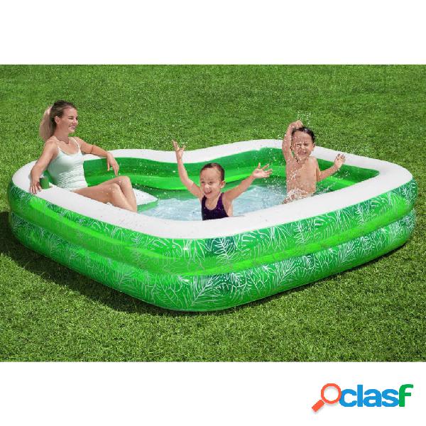 Bestway Piscina con asiento Tropical Paradise 231x231x51 cm