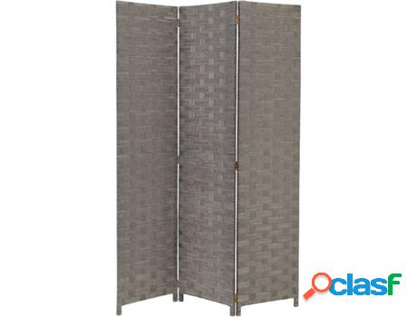 Biombo LOLAHOME Plegable Oriental Gris (Madera)