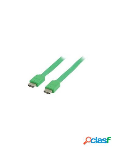 CABLE KABLEX HDMI 1.4 19 MACHO / 19 MACHO 2M 3D GREEN