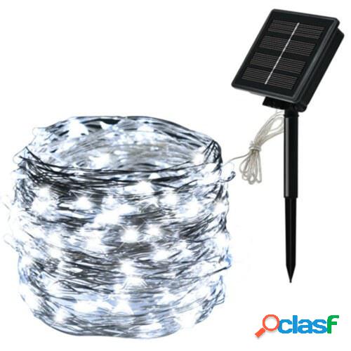 Cadena de panel solar Alambre de cobre ligero 8 modos Luces