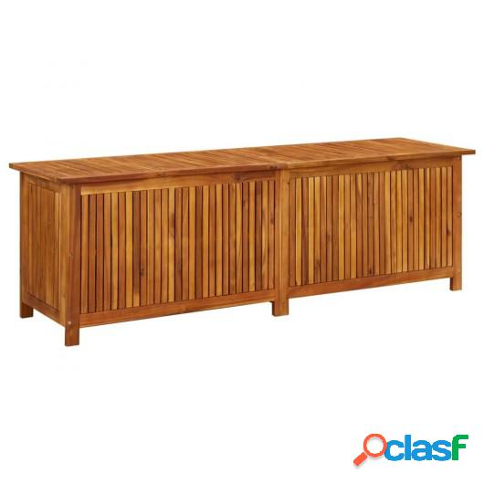 Caja de almacenaje de jardín 175x50x58 cm madera maciza